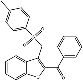 (3-([(4-METHYLPHENYL)SULFONYL]METHYL)-1-BENZOFURAN-2-YL)(PHENYL)METHANONE Struktur