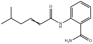 2-(5-METHYLHEX-2-ENOYLAMINO)BENZAMIDE Struktur