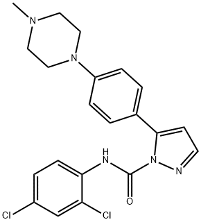 N-(2,4-DICHLOROPHENYL)-5-[4-(4-METHYLPIPERAZINO)PHENYL]-1H-PYRAZOLE-1-CARBOXAMIDE Struktur