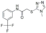 2-(5-METHYL(2,3,5-TRIAZOLYLTHIO))-N-(3-(TRIFLUOROMETHYL)PHENYL)ETHANAMIDE Struktur