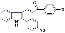 1-(4-CHLOROPHENYL)-3-[2-(4-CHLOROPHENYL)-1H-INDOL-3-YL]PROP-2-EN-1-ONE Struktur