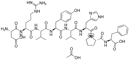 ASP-ARG-VAL-TYR-VAL-HIS-PRO-PHE ACETATE SALT Struktur