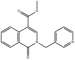 METHYL 1-OXO-2-(3-PYRIDINYLMETHYL)-1,2-DIHYDRO-4-ISOQUINOLINECARBOXYLATE Struktur