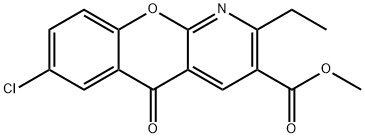 METHYL 7-CHLORO-2-ETHYL-5-OXO-5H-CHROMENO[2,3-B]PYRIDINE-3-CARBOXYLATE Struktur