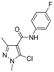 5-CHLORO-N-(4-FLUOROPHENYL)-1,3-DIMETHYL-1H-PYRAZOLE-4-CARBOXAMIDE Struktur