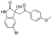 5-BROMO-3-HYDROXY-3-[2-(4-METHOXYPHENYL)-2-OXOETHYL]-1,3-DIHYDRO-2H-INDOL-2-ONE Struktur