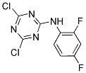 2,4-DICHLORO-6-(2,4-DIFLUOROANILINO)-1,3,5-TRIAZINE Struktur