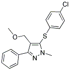 (5-[(4-CHLOROPHENYL)SULFANYL]-1-METHYL-3-PHENYL-1H-PYRAZOL-4-YL)METHYL METHYL ETHER Struktur