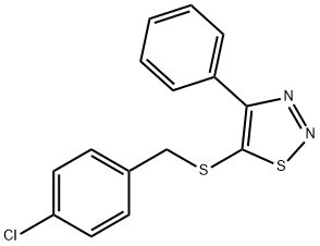 4-CHLOROBENZYL 4-PHENYL-1,2,3-THIADIAZOL-5-YL SULFIDE Struktur