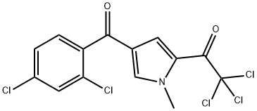 2,2,2-TRICHLORO-1-[4-(2,4-DICHLOROBENZOYL)-1-METHYL-1H-PYRROL-2-YL]-1-ETHANONE Struktur