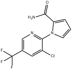 1-[3-CHLORO-5-(TRIFLUOROMETHYL)-2-PYRIDINYL]-1H-PYRROLE-2-CARBOXAMIDE Struktur