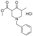 3-METHYL-5-METHOXYCARBONYL-1-BENZYL-4-PIPERIDONE HYDROCHLORIDE Struktur