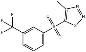 4-METHYL-1,2,3-THIADIAZOL-5-YL 3-(TRIFLUOROMETHYL)PHENYL SULFONE Struktur