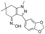 3-BENZO[D]1,3-DIOXOLAN-5-YL-4-(HYDROXYIMINO)-1,6,6-TRIMETHYL-5,6,7-TRIHYDRO1H-INDAZOLE Struktur