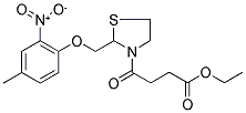 ETHYL 4-(2-[(4-METHYL-2-NITROPHENOXY)METHYL]-1,3-THIAZOLAN-3-YL)-4-OXOBUTANOATE Struktur