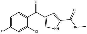 4-(2-CHLORO-4-FLUOROBENZOYL)-N-METHYL-1H-PYRROLE-2-CARBOXAMIDE Struktur