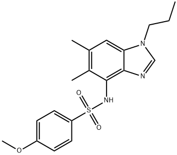 N-(5,6-DIMETHYL-1-PROPYL-1H-1,3-BENZIMIDAZOL-4-YL)-4-METHOXYBENZENESULFONAMIDE Struktur