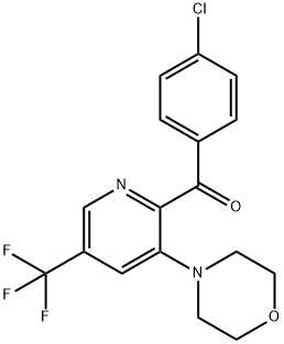 (4-CHLOROPHENYL)[3-MORPHOLINO-5-(TRIFLUOROMETHYL)-2-PYRIDINYL]METHANONE Struktur