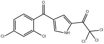 2,2,2-TRICHLORO-1-[4-(2,4-DICHLOROBENZOYL)-1H-PYRROL-2-YL]-1-ETHANONE Struktur