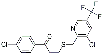 1-(4-CHLOROPHENYL)-3-(([3-CHLORO-5-(TRIFLUOROMETHYL)-2-PYRIDINYL]METHYL)SULFANYL)-2-PROPEN-1-ONE Struktur