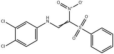 3,4-DICHLORO-N-[2-NITRO-2-(PHENYLSULFONYL)VINYL]ANILINE Struktur