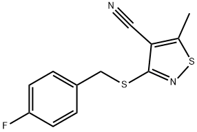 3-[(4-FLUOROBENZYL)SULFANYL]-5-METHYL-4-ISOTHIAZOLECARBONITRILE Struktur