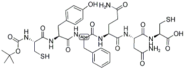 BOC-CYS-TYR-PHE-GLN-ASN-CYS-OH Struktur