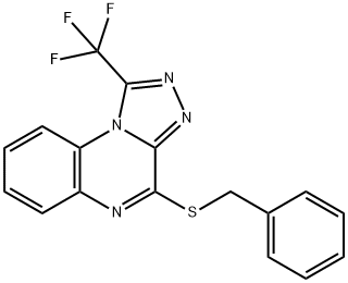 4-(BENZYLSULFANYL)-1-(TRIFLUOROMETHYL)[1,2,4]TRIAZOLO[4,3-A]QUINOXALINE Struktur