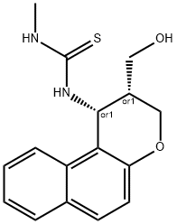 N-[2-(HYDROXYMETHYL)-2,3-DIHYDRO-1H-BENZO[F]CHROMEN-1-YL]-N'-METHYLTHIOUREA Struktur