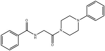 N-[2-OXO-2-(4-PHENYLPIPERAZINO)ETHYL]BENZENECARBOXAMIDE Struktur