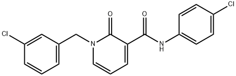 1-(3-CHLOROBENZYL)-N-(4-CHLOROPHENYL)-2-OXO-1,2-DIHYDRO-3-PYRIDINECARBOXAMIDE Struktur