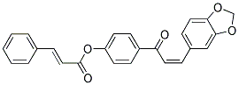 4-[3-(1,3-BENZODIOXOL-5-YL)ACRYLOYL]PHENYL 3-PHENYLACRYLATE Struktur