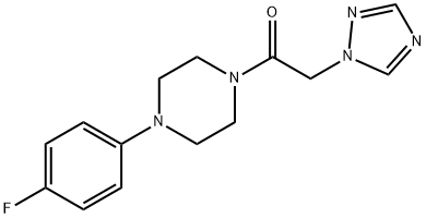 1-[4-(4-FLUOROPHENYL)PIPERAZINO]-2-(1H-1,2,4-TRIAZOL-1-YL)-1-ETHANONE Struktur