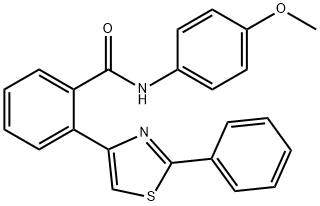 N-(4-METHOXYPHENYL)-2-(2-PHENYL-1,3-THIAZOL-4-YL)BENZENECARBOXAMIDE Struktur