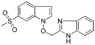 2-[[[6-(METHYLSULPHONYL)INDOL-1-YL]OXY]METHYL]BENZIMIDAZOLE Struktur