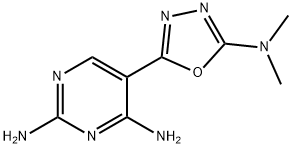 2-AMINO-5-[5-(DIMETHYLAMINO)-1,3,4-OXADIAZOL-2-YL]-4-PYRIMIDINYLAMINE Struktur