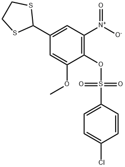 4-(1,3-DITHIOLAN-2-YL)-2-METHOXY-6-NITROPHENYL 4-CHLOROBENZENESULFONATE Struktur