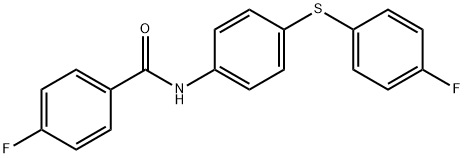 4-FLUORO-N-(4-[(4-FLUOROPHENYL)SULFANYL]PHENYL)BENZENECARBOXAMIDE Struktur