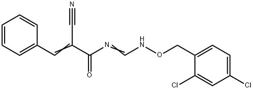 2-CYANO-N-(([(2,4-DICHLOROBENZYL)OXY]IMINO)METHYL)-3-PHENYLACRYLAMIDE Struktur