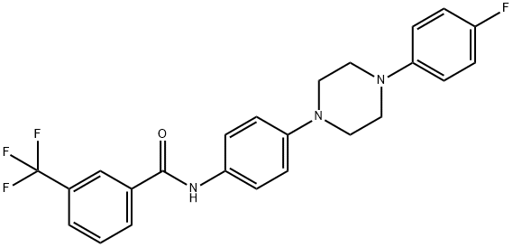 N-(4-[4-(4-FLUOROPHENYL)PIPERAZINO]PHENYL)-3-(TRIFLUOROMETHYL)BENZENECARBOXAMIDE Struktur