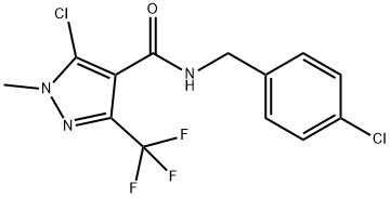 5-CHLORO-N-(4-CHLOROBENZYL)-1-METHYL-3-(TRIFLUOROMETHYL)-1H-PYRAZOLE-4-CARBOXAMIDE Struktur