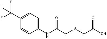 2-((2-OXO-2-[4-(TRIFLUOROMETHYL)ANILINO]ETHYL)SULFANYL)ACETIC ACID Struktur