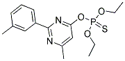 O,O-DIETHYL O-[6-METHYL-2-(3-METHYLPHENYL)PYRIMIDIN-4-YL] PHOSPHOTHIOATE Struktur