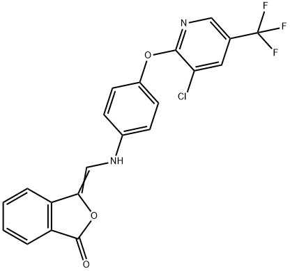 3-[(4-([3-CHLORO-5-(TRIFLUOROMETHYL)-2-PYRIDINYL]OXY)ANILINO)METHYLENE]-2-BENZOFURAN-1(3H)-ONE Struktur