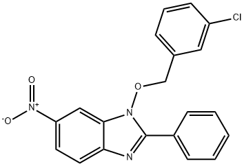 1-[(3-CHLOROBENZYL)OXY]-6-NITRO-2-PHENYL-1H-1,3-BENZIMIDAZOLE Struktur