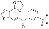 3-[3-(1,3-DIOXOLAN-2-YL)-2-THIENYL]-1-[3-(TRIFLUOROMETHYL)PHENYL]PROP-2-EN-1-ONE Struktur