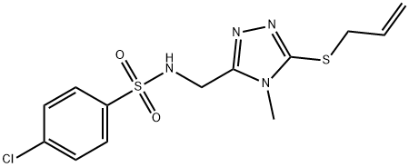 N-([5-(ALLYLSULFANYL)-4-METHYL-4H-1,2,4-TRIAZOL-3-YL]METHYL)-4-CHLOROBENZENESULFONAMIDE Struktur