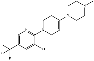 1-(1-[3-CHLORO-5-(TRIFLUOROMETHYL)-2-PYRIDINYL]-1,2,3,6-TETRAHYDRO-4-PYRIDINYL)-4-METHYLPIPERAZINE Struktur