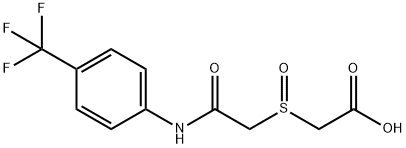 2-((2-OXO-2-[4-(TRIFLUOROMETHYL)ANILINO]ETHYL)SULFINYL)ACETIC ACID Struktur