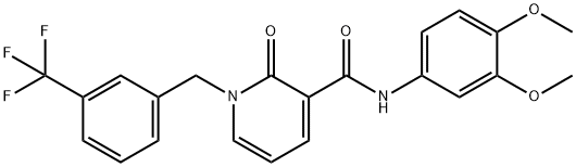 N-(3,4-DIMETHOXYPHENYL)-2-OXO-1-[3-(TRIFLUOROMETHYL)BENZYL]-1,2-DIHYDRO-3-PYRIDINECARBOXAMIDE Struktur